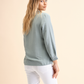 Blusa in lino con pizzo