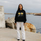 Felpa con cappuccio oversize Star nera in cotone biologico
