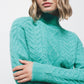 Maglione a maglia strutturata con collo alto