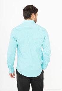 Camicia slim fit stretch azzurra da uomo