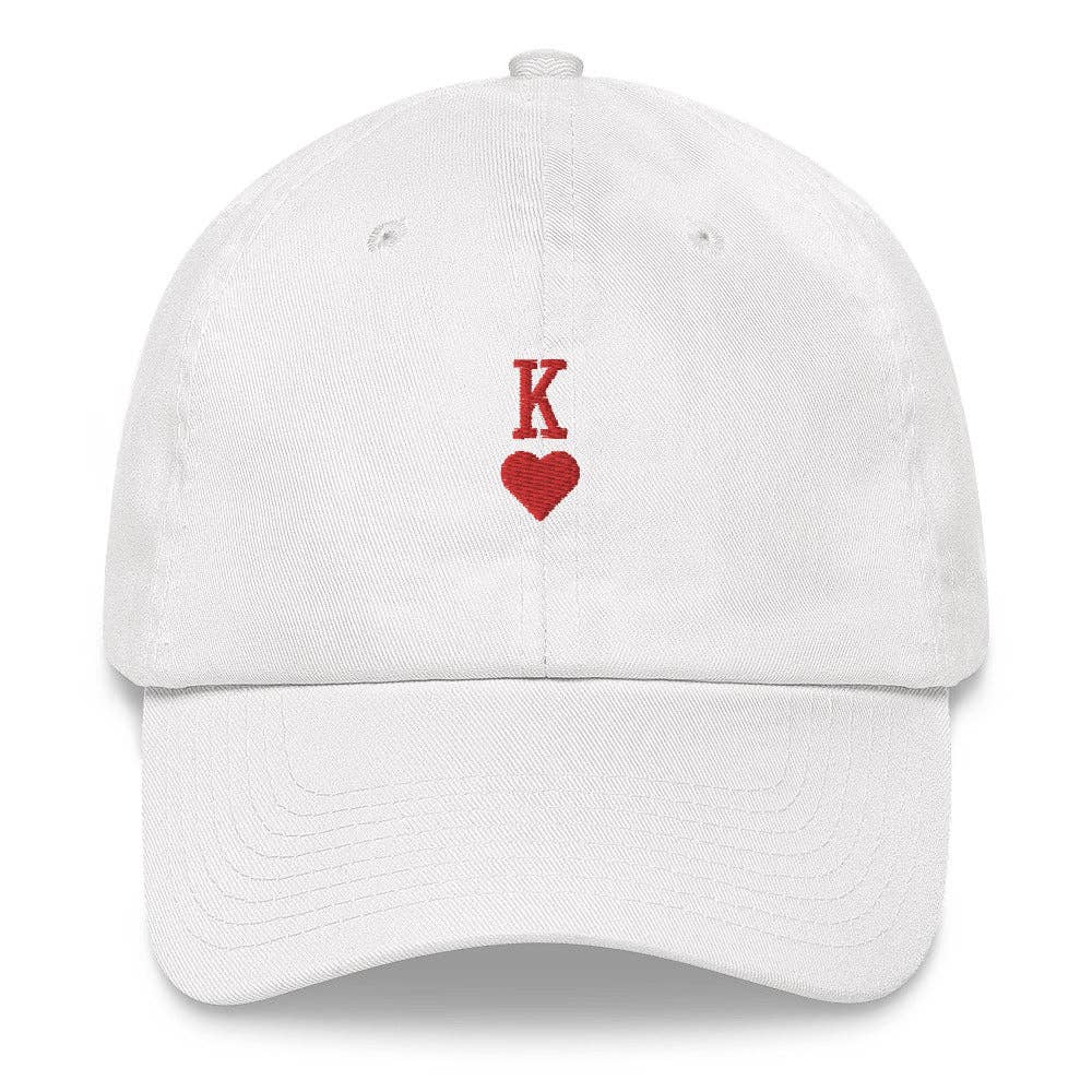 Cappellino dad hat in cotone con ricamo King e cinturino regolabile