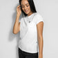 T-shirt donna bianca antimacchia in cotone