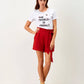 T-shirt The World Is Female con applicazioni gioiello