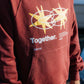 Felpa con cappuccio oversize Star Ruby in cotone biologico