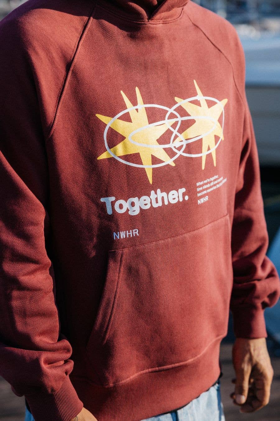 Felpa con cappuccio oversize Star Ruby in cotone biologico
