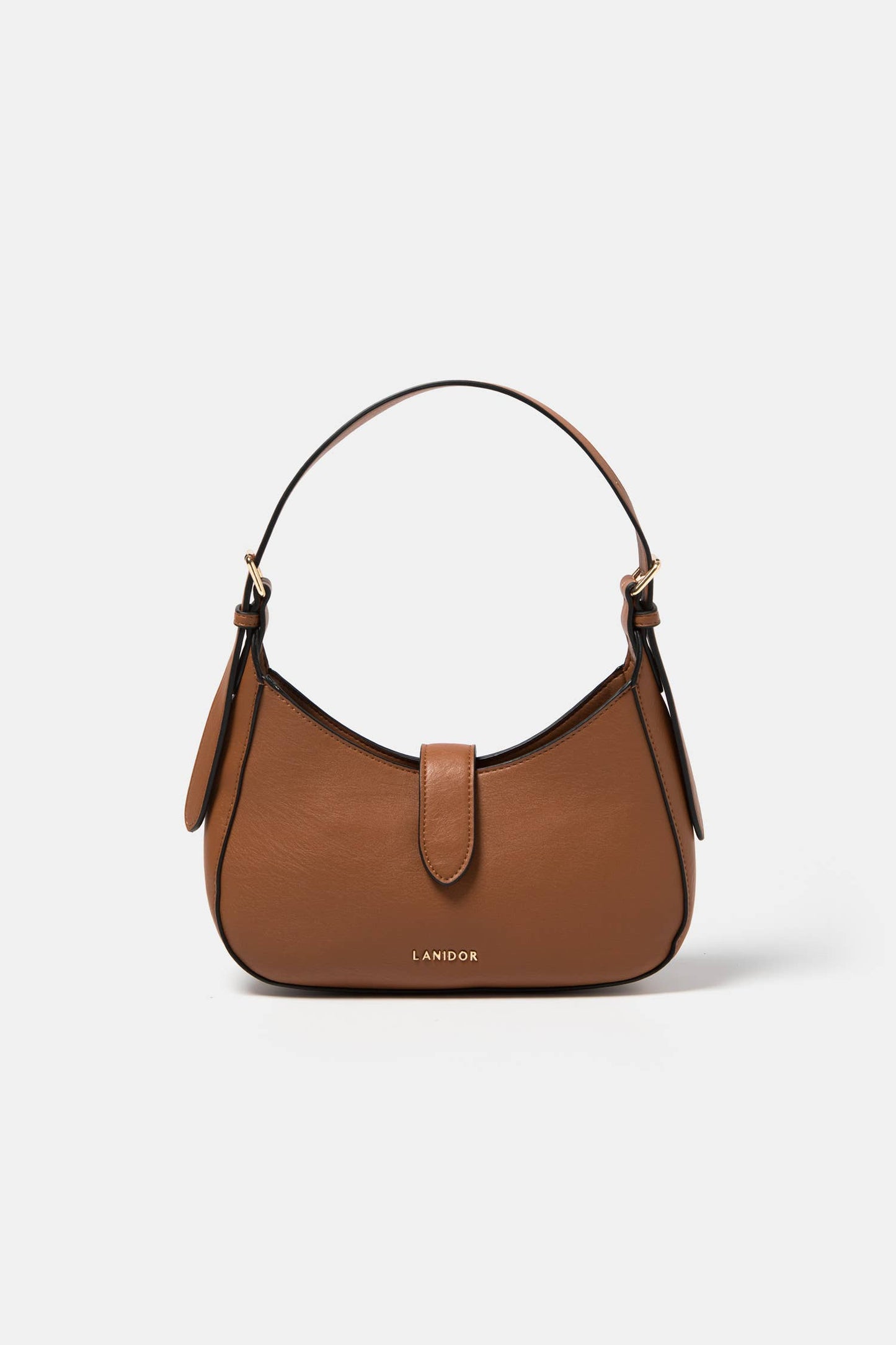 Borsa a spalla in ecopelle liscia con tracolla