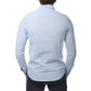 Camicia uomo in lino e cotone blu
