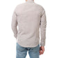 Camicia uomo Raphael in lino e cotone marrone tinta unita