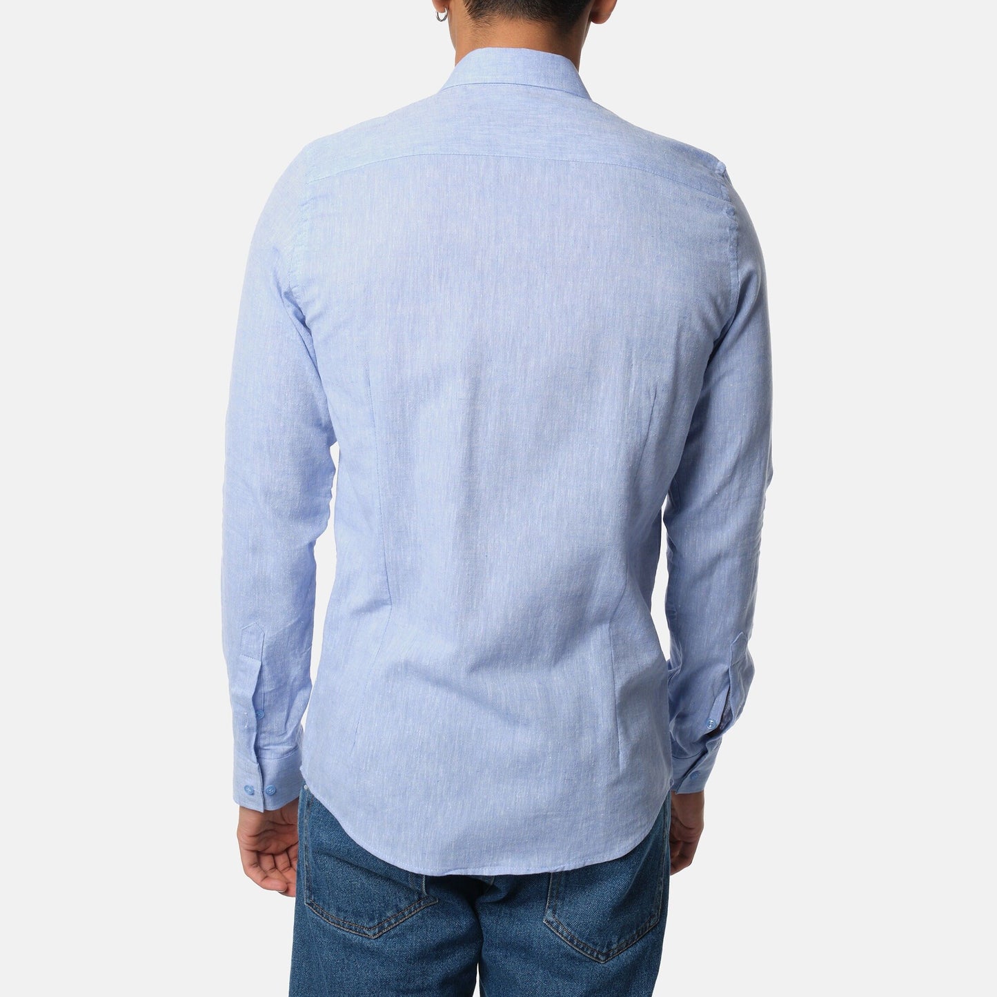 Camicia in lino da uomo Raphael azzurro chiaro
