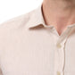 Camicia in lino e cotone Raphael Marrone Ghiaccio