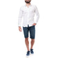 Camicia in lino e cotone bianca da uomo Raphael