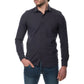 Camicia uomo in lino Raphael blu navy