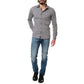 Camicia uomo in cotone e lino tinta unita antracite