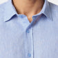 Camicia in lino azzurro chiaro da uomo