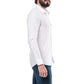 Camicia Raphael bianca in cotone e lino da uomo