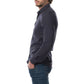 Camicia Raphael in lino e cotone blu navy da uomo