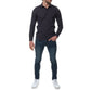 Camicia Raphael in lino e cotone blu navy da uomo