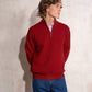 Maglione uomo in maglia con zip al collo