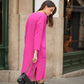 Abito in maglia con tasche e scollo a V