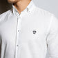 Camicia Oxford bianca antimacchia in cotone