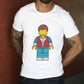 T-shirt Pop Culture Marty in stile mattoncini