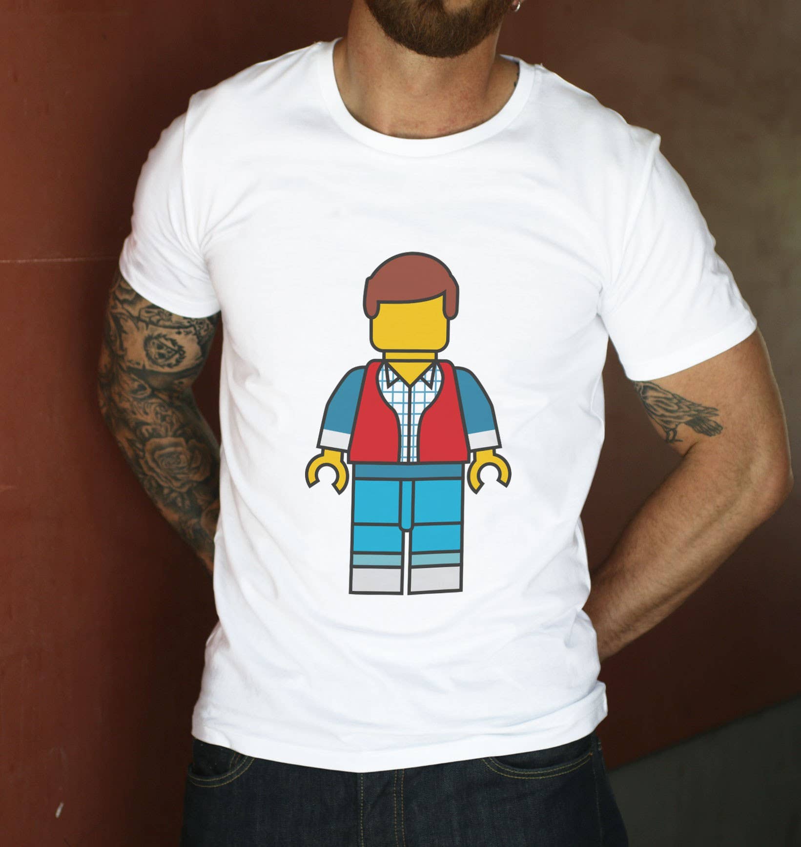 T-shirt Pop Culture Marty in stile mattoncini