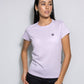 T-shirt donna antimacchia lilla in cotone