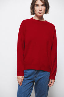 Maglione in maglia a girocollo a costine