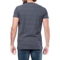 T-shirt Uomo a Righe Blu Navy in Cotone
