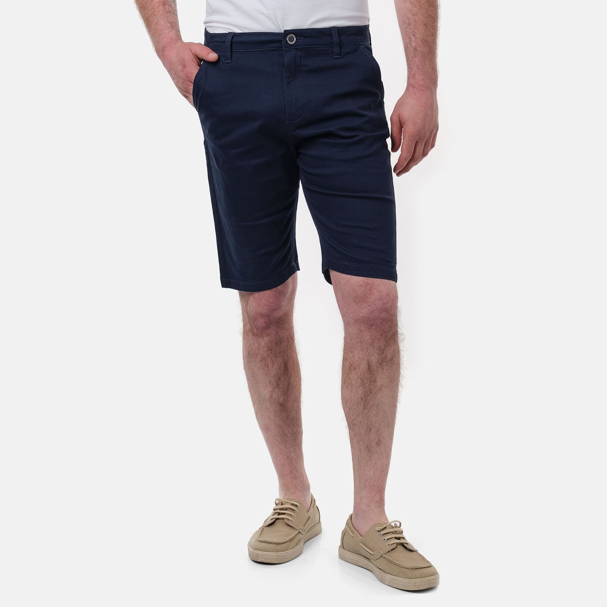 Bermuda uomo Lucky tinta unita blu navy