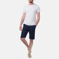 Bermuda uomo Lucky tinta unita blu navy