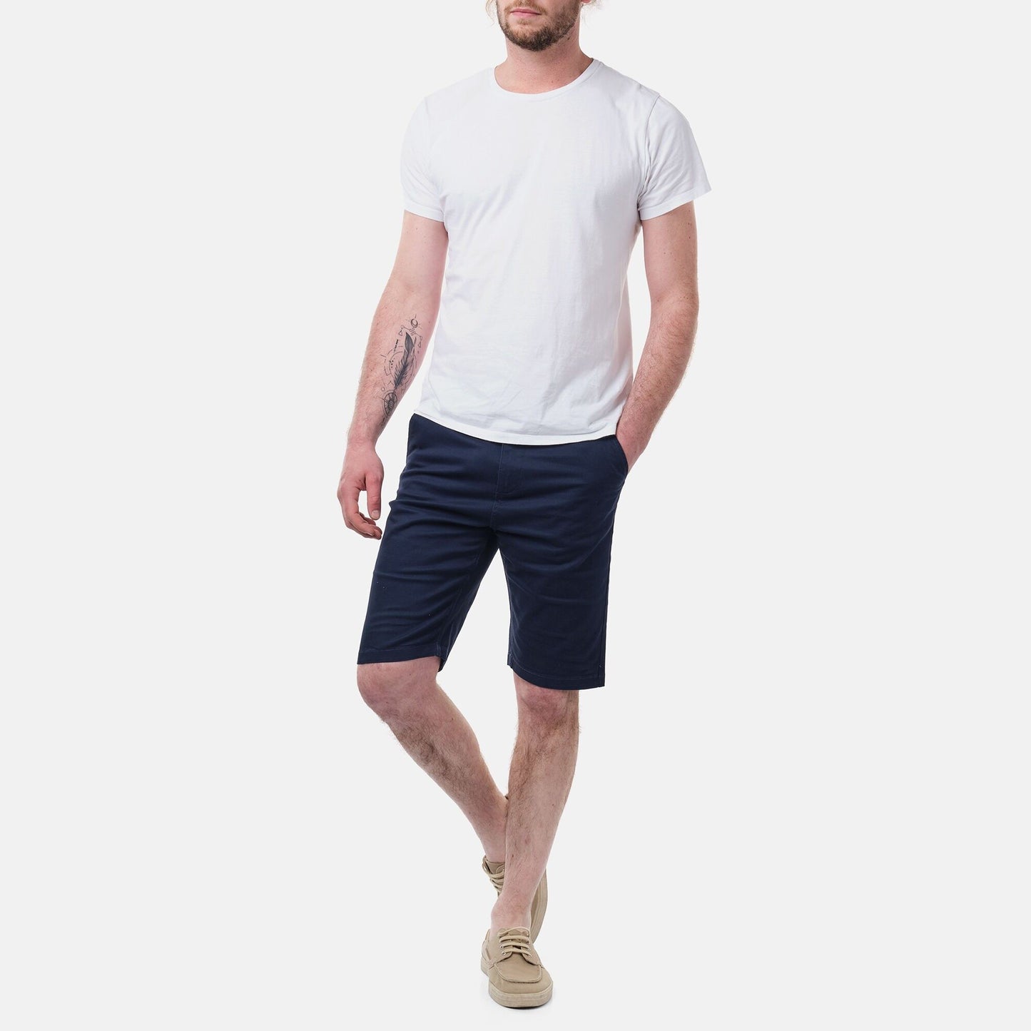 Bermuda uomo Lucky tinta unita blu navy