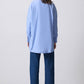 Camicia oversize in popeline di cotone con bottoni