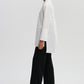 Tunica oversize in popeline con polsini ampi
