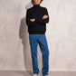 Maglione dolcevita uomo in maglia misto viscosa