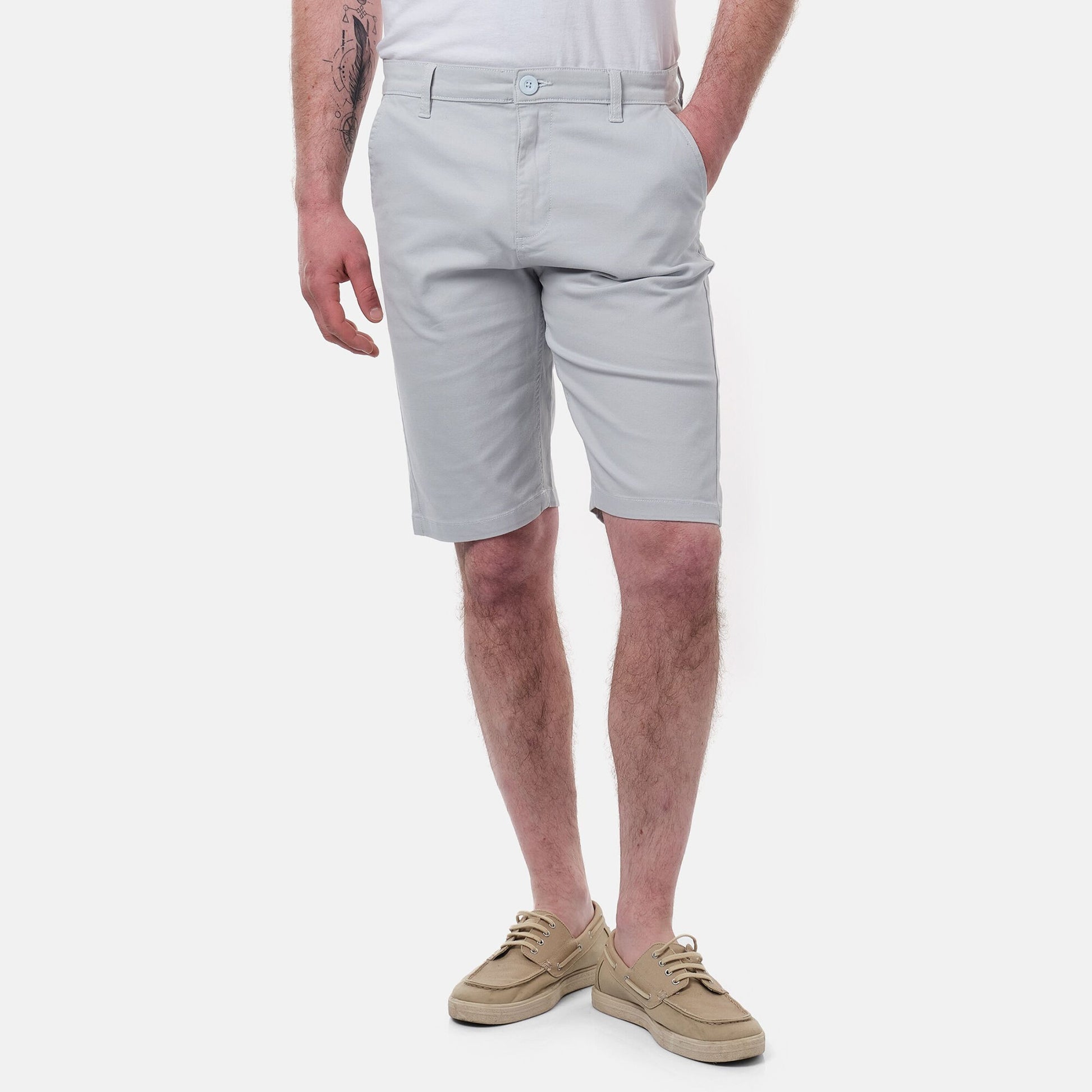 Bermuda Uomo Tinta Unita in Cotone Elasticizzato