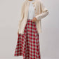 Gonna longuette in tweed con vita elasticizzata
