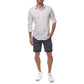 Pantaloncini da uomo blu navy in cotone stretch