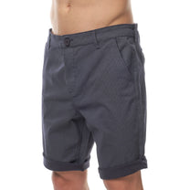Pantaloncini da uomo blu navy in cotone stretch