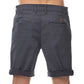 Pantaloncini da uomo blu navy in cotone stretch