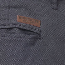 Pantaloncini da uomo blu navy in cotone stretch