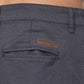Pantaloncini da uomo blu navy in cotone stretch