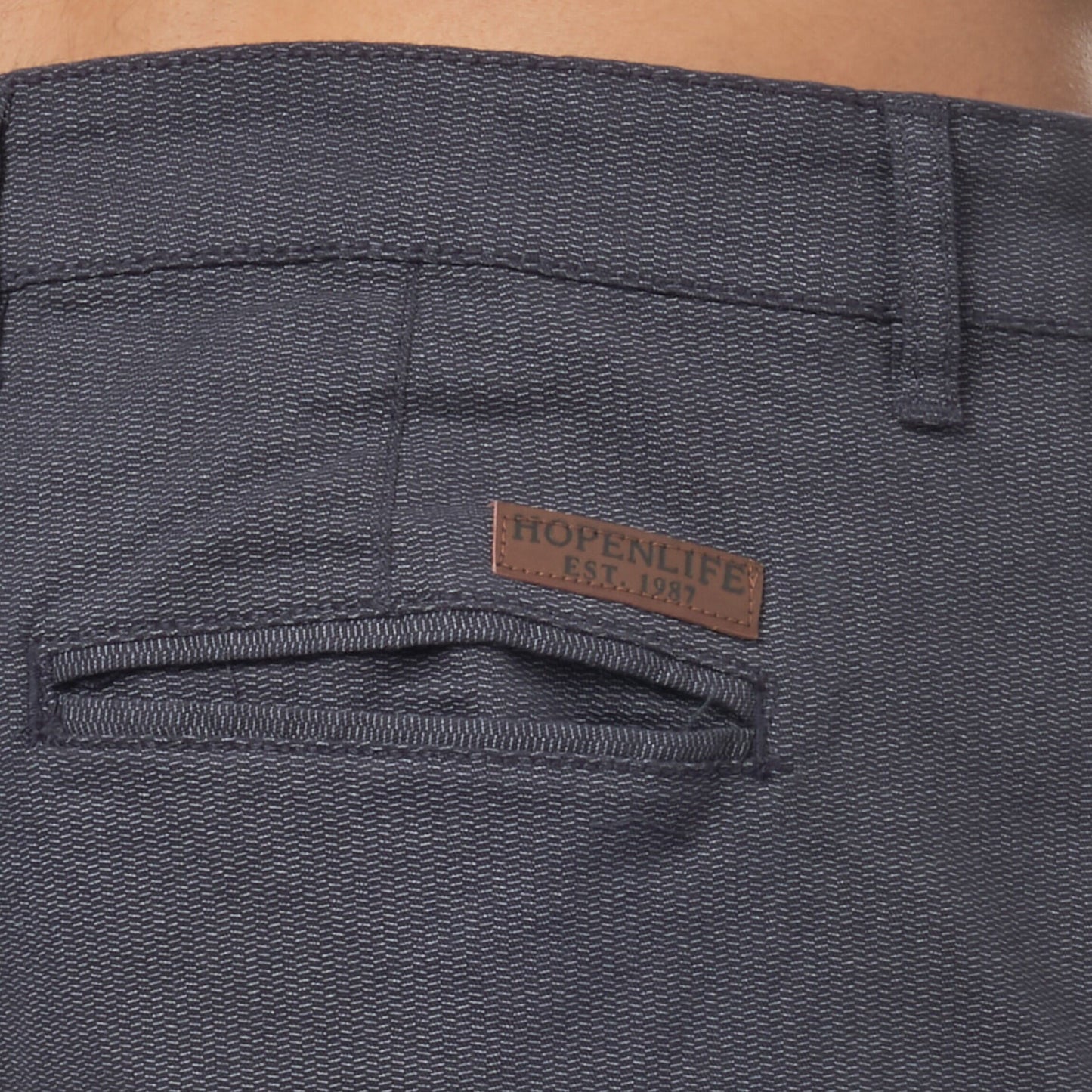 Pantaloncini da uomo blu navy in cotone stretch
