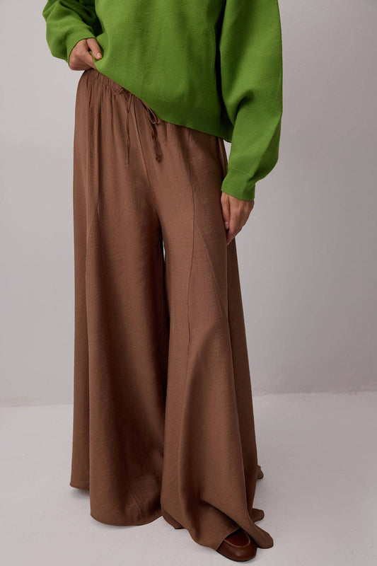 Pantaloni con Gonna Integrata a Vita Elasticizzata