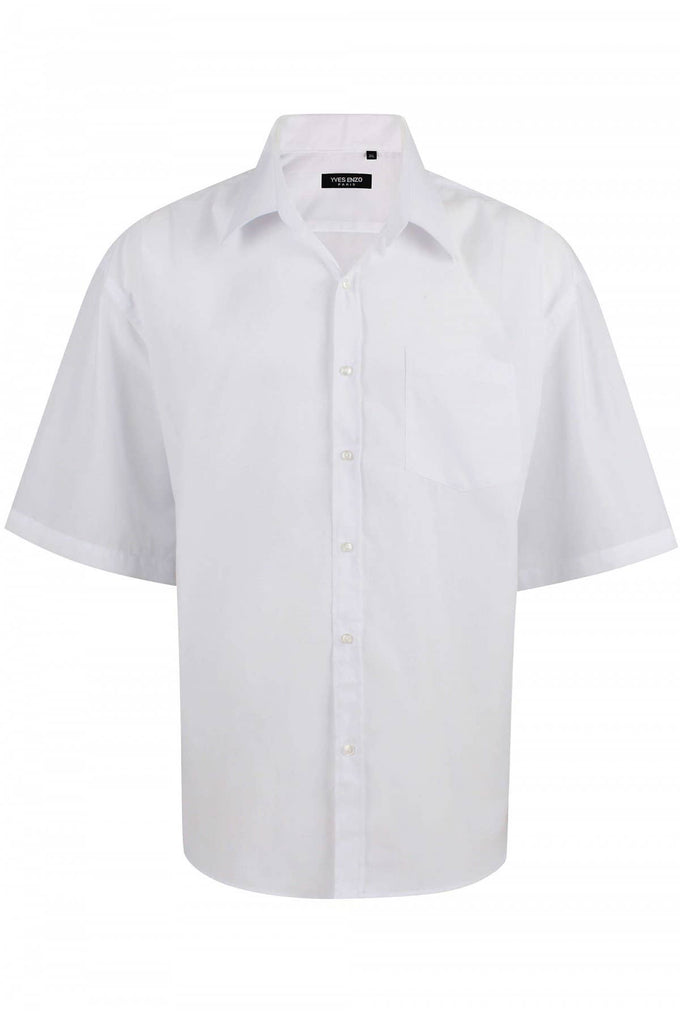 Camicia bianca taglie forti a maniche corte
