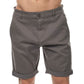 Bermuda chino uomo in cotone elasticizzato grigio