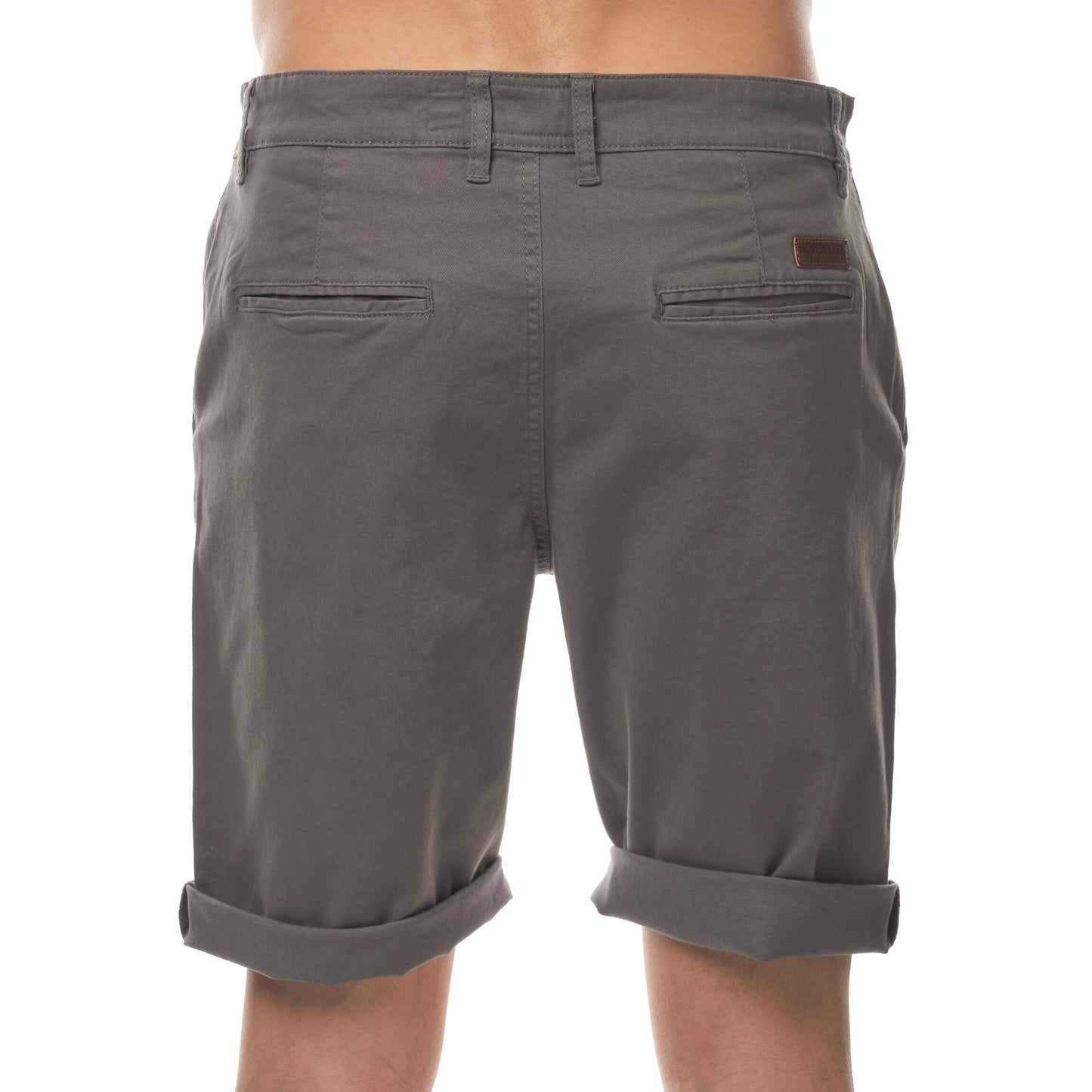 Bermuda chino uomo in cotone elasticizzato grigio