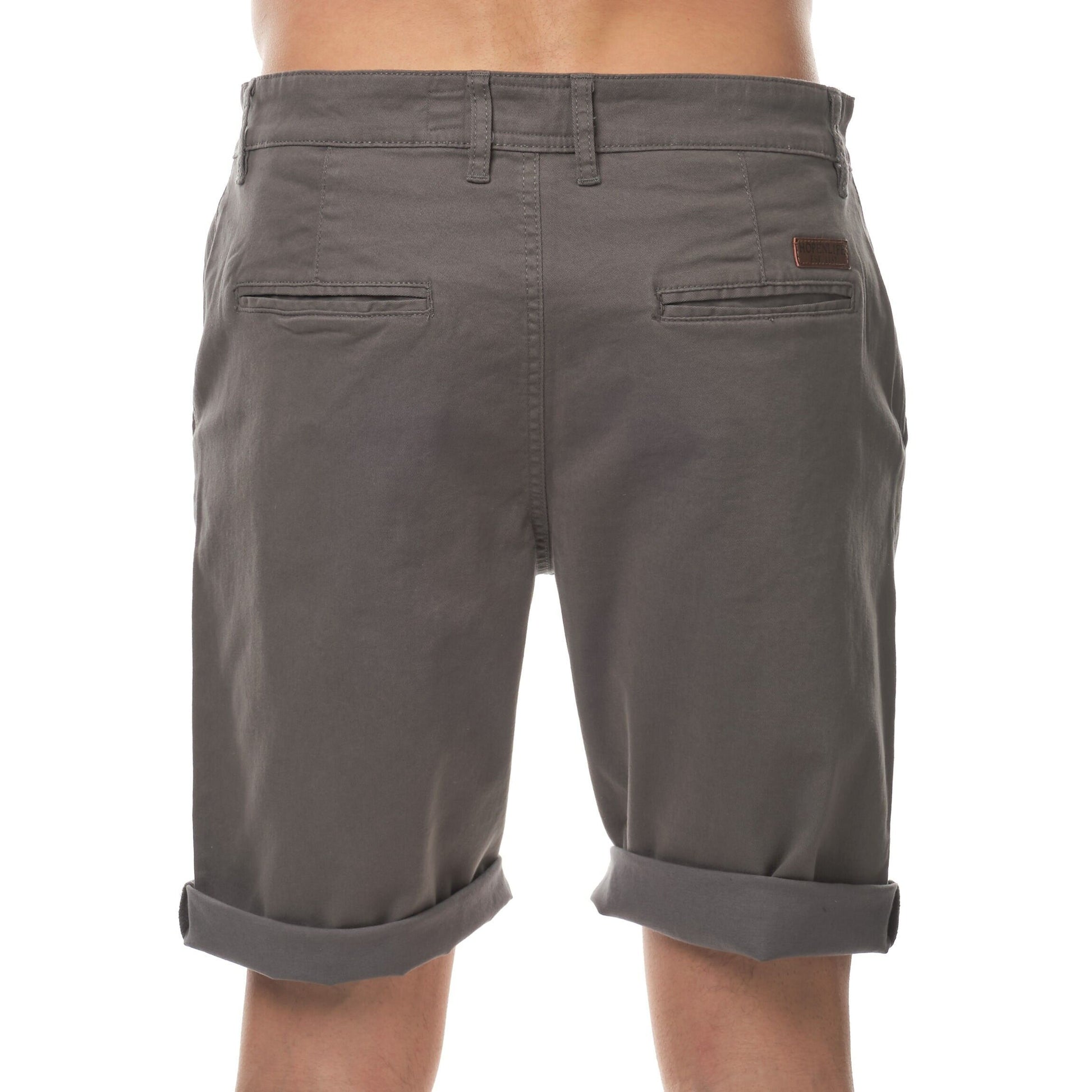 Bermuda chino uomo in cotone elasticizzato grigio