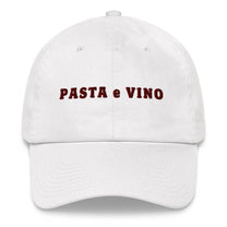 Cappello ricamato “Pasta e Vino” in cotone