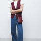Gilet in maglia con scollo a V e bottoni